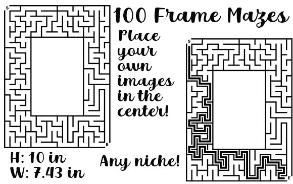 100 Easy Frame Mazes - Any Niche Set 1: A Versatile Puzzle Collection