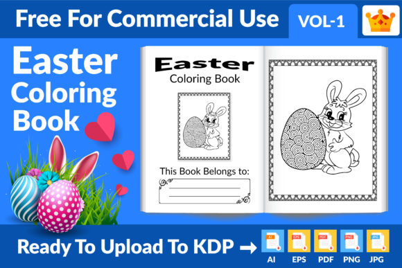 Easter Coloring Book KDP Interior Vol 1: A Creative and Engaging Resource for Kids