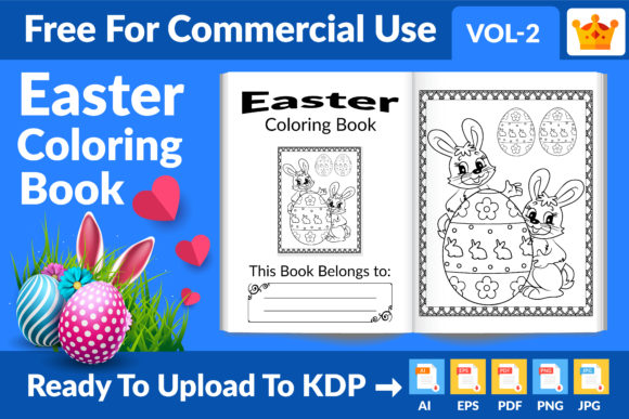 Easter Coloring Book KDP Interior Vol 2