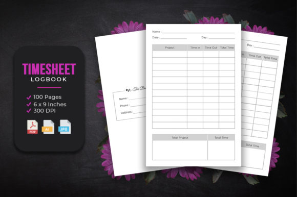 Effortless Daily Timesheet Log Book for KDP