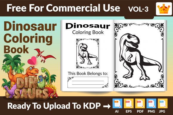 Explore Creativity with Dinosaur Coloring Book V.3