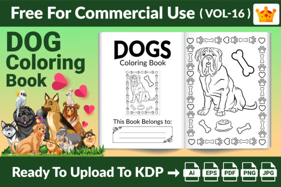 Explore Dogs Coloring Page KDP Interior Vol 16: A Creative and Engaging Resource for Kids