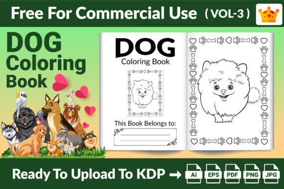 Explore Dogs Coloring Page KDP Interior Vol 3