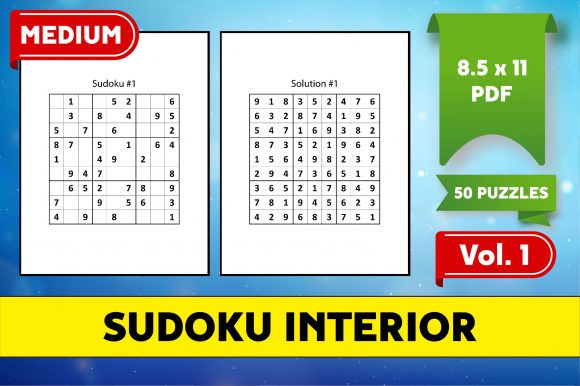 Explore Sudoku Puzzles 50 MEDIUM KDP - Vol. 1