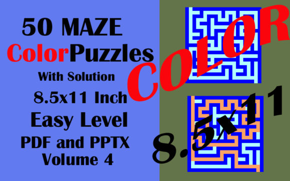 Exploring 50 Easy KIDS Color Maze 8.5x11 KDP Vol 4: A Fun and Educational Puzzle Book for Young Minds
