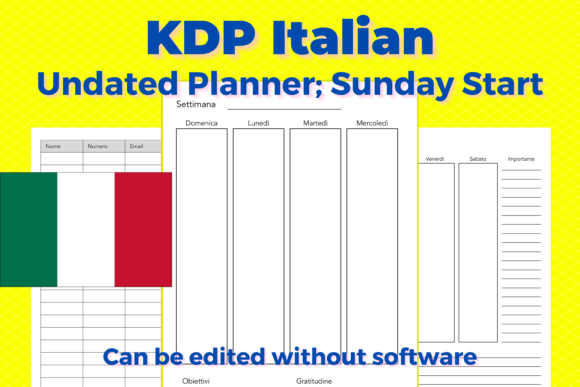 Exploring the KDP Italian Undated Planner Sunday Start