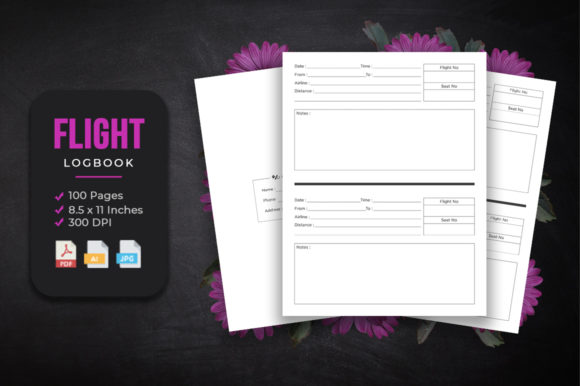 Flight Information Logbook for KDP Publishing