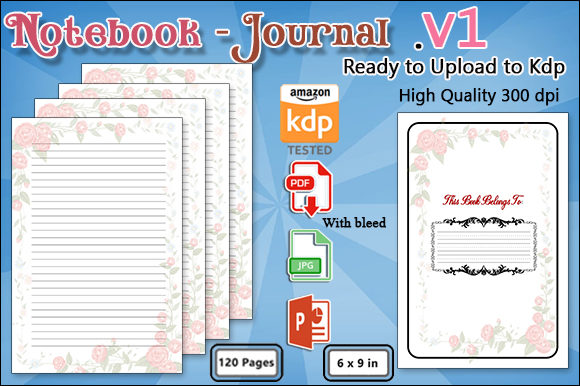 Flowers Notebook Interior: A Versatile and Editable Solution for Your Low-Content Publishing Needs