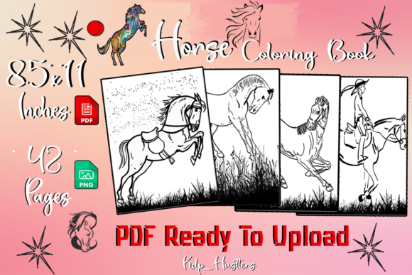 Horse Coloring Pages - Kdp Templates: A Versatile and Creative Resource
