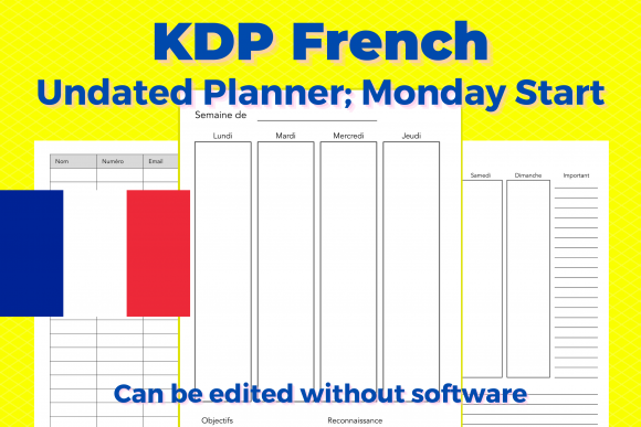 Maximizing Productivity with the KDP French Undated Planner Monday Start
