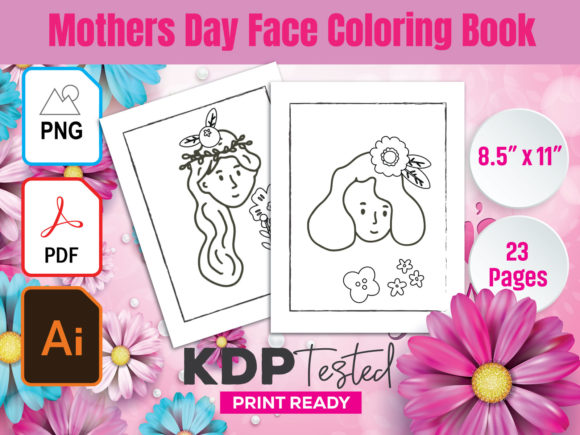 Mothers Day Face Coloring Page: A Creative Gift for Kids and Moms