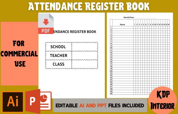 Optimizing Classroom Management with the Attendance Register Book KDP Interior