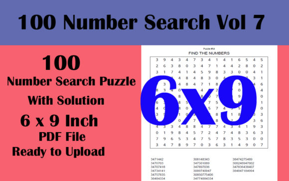 Unlock the Fun and Benefits of 100 Number Search 6x9 Puzzle KDP VOL 7