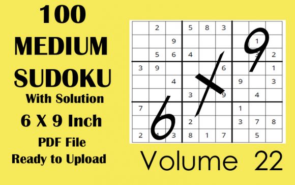 Unlock Your Brain Power with Medium Sudoku Puzzle 100 6x9 KDP VOL 22
